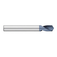 Titan USA - Spotting Drills; Body Diameter (Inch): 1/2 ; Body Diameter (Decimal Inch): 1/2 ; Drill Point Angle: 120 ; Spotting Drill Material: Solid Carbide ; Spotting Drill Finish/Coating: AlTiN ; Overall Length (Inch): 3 - Exact Industrial Supply