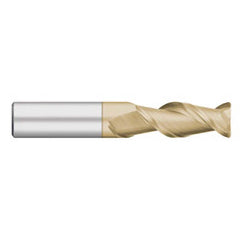 Corner Radius End Mill: 5/8″ Dia, 1-5/8″ LOC, 0.04″ Radius, 2 Flutes, Solid Carbide 3-1/2″ OAL, 5/8″ Shank Dia, 45 ° Helix, ZrN Coated, Corner Radius End, Centercutting