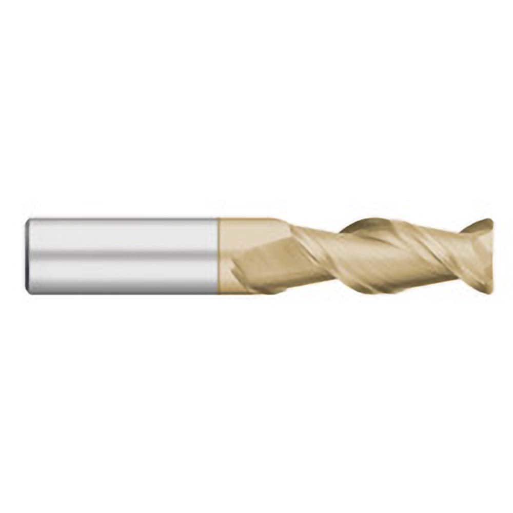 Corner Radius End Mill: 1″ Dia, 1-3/4″ LOC, 0.04″ Radius, 2 Flutes, Solid Carbide 4″ OAL, 1″ Shank Dia, 45 ° Helix, ZrN Coated, Corner Radius End, Centercutting