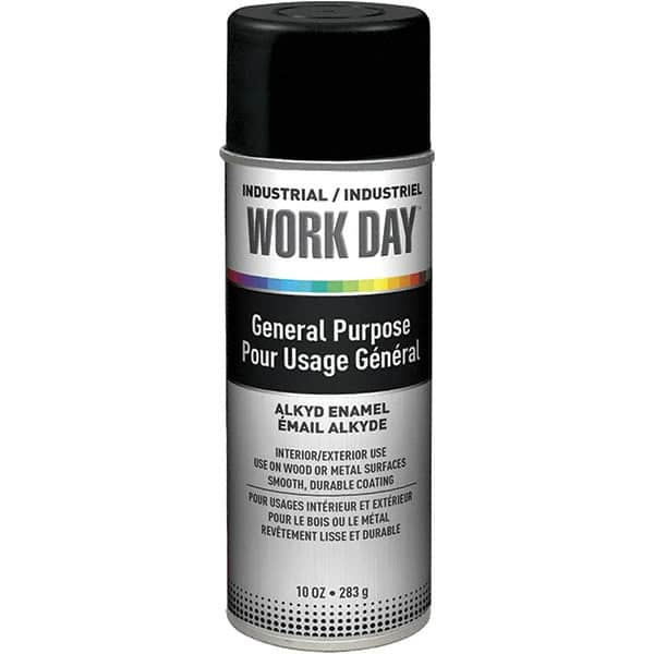 Krylon - Black, Flat, Enamel Spray Paint - 9 to 13 Sq Ft per Can, 10 oz Container, Use on Ceramics, Glass, Metal, Plaster, Wood - A1 Tooling