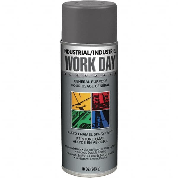 Krylon - Dark Gray, Gloss, Enamel Spray Paint - 9 to 13 Sq Ft per Can, 10 oz Container, Use on Ceramics, Glass, Metal, Plaster, Wood - A1 Tooling