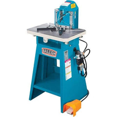 Baileigh - 5 x 5" Notching Dimension, Metal Notcher - 11" Stroke, 3mm Max Mild Steel Capacity, 23-1/2" Table Width x 18" Table Depth - A1 Tooling