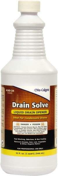 Nu-Calgon - 1 Qt Liquid Drain Cleaner - Unscented, Bottle - A1 Tooling