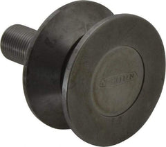 Osborn International - 2-1/2" Roller Diam x 1-5/16" Width, 3/4" Stud Diam x 1-3/4" Length, V Grooved Concentric Stud - Steel, 7/8" Thread Length, 3/4-16 Thread, 3-1/16" OAL, 1,100 Lb Dynamic Cap - A1 Tooling