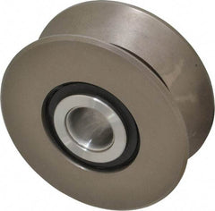 Osborn International - 4-1/2" Roller Diam x 1-13/16" Width, V Grooved Yoke Roller - Steel, 14,300 Lb Dynamic Cap - A1 Tooling