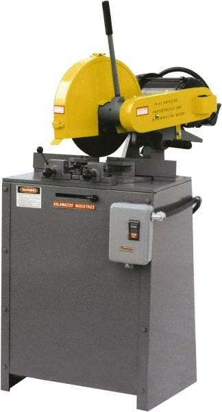 Kalamazoo - 14" Blade Diam, 1" Arbor Hole, Miter Chop & Cutoff Saw - 4,400 RPM, 5 hp, 220 Volts, 1 Phase - A1 Tooling