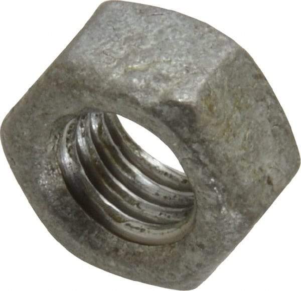 Value Collection - 5/16-18 UNC Steel Right Hand Hex Nut - 1/2" Across Flats, 17/64" High, Hot Dipped Galvanized Finish - A1 Tooling