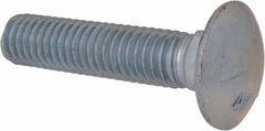 Value Collection - 7/16-14 UNC 2" Length Under Head, Standard Square Neck, Carriage Bolt - Grade 5 Steel, Zinc-Plated Finish - A1 Tooling