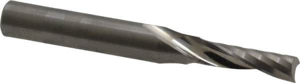 Onsrud - 3/16" Cutting Diam x 5/8" Length of Cut, 1 Flute, Upcut Spiral Router Bit - Uncoated, Right Hand Cut, Solid Carbide, 2" OAL x 1/4" Shank Diam, Single Edge, 21° Helix Angle - A1 Tooling