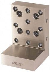 Suburban Tool - 3" Wide x 2-3/4" Deep x 3" High Steel Precision-Ground Angle Plate - Stepped Plate, Machined Holes on Surface, Open End, 9/16" Thick, Pair of Plates - A1 Tooling