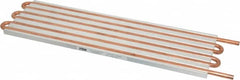 Lytron - 12" Long x 3-3/4" High, Straight Connection Copper Tube Cold Plate - 1/4 OD Tube, 6-Pass Fluid Path, Water Cooling, 0.31" Thick - A1 Tooling