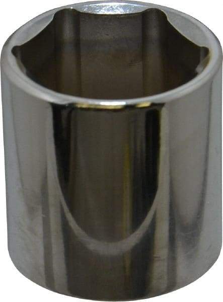 Proto - 3/8" Drive, Standard Hand Socket - 6 Points, 1-5/16" OAL, Chrome Vanadium, Chrome Finish - A1 Tooling