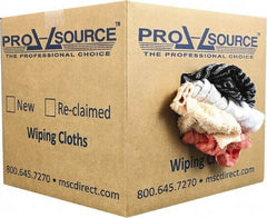 PRO-SOURCE - Reclaimed Rags - Assorted Colors, Terry Cloth, Medium Lint, 10 Lbs. at 3 to 4 per Pound, Box - A1 Tooling