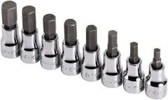 SK - 8 Piece 3/8" Drive Metric Hex Bit Socket Set - 5 to 12mm Hex - A1 Tooling