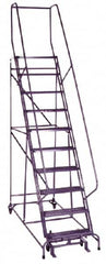 Cotterman - 182" 14 Step Ladder - 350 Lb Capacity, 140" Platform Height, 42" Base Width x 101" Depth, Grip Strut - A1 Tooling