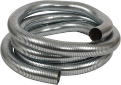 Kuriyama of America - 3" ID x 3-1/8" OD, -60 to 750°F, Galvanized Steel Unlined Flexible Metal Duct Hose - 0.01 to 0.012 Gage Thickness, 20" Bend Radius, 25' Long - A1 Tooling