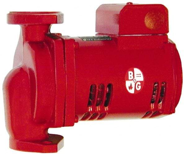 Bell & Gossett - 1/6 hp, 9-1/8" Long, 1 Phase, Cast Iron Housing, Noryl Impeller, Inline Circulator Pump - 115 Volt, 60 Hz, 6-3/8" Flange Width, Bell & Gossett Part No. 1BL002, 150 Max psi, ODP Motor - A1 Tooling