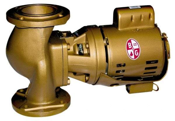 Bell & Gossett - 1/6 hp, 16-5/8" Long, 1 Phase, Bronze Housing, Brass Impeller, Inline Circulator Pump - 115 Volt, 60 Hz, 8-1/2" Flange Width, Bell & Gossett Part No. 102217, 125 Max psi, ODP Motor - A1 Tooling