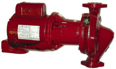 Bell & Gossett - 1/2 hp, 23" Long, 1 Phase, Cast Iron Housing, Cast Bronze Impeller, Inline Circulator Pump - 115/230 Volt, 60 Hz, 13-1/2" Flange Width, Flanges Included, Bell & Gossett Part No. 60-15, 175 Max psi, ODP Motor - A1 Tooling