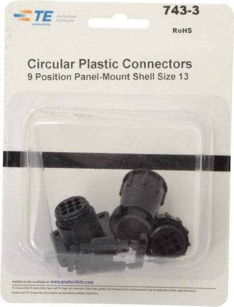 Tyco/Amp - Panel Mount Plug and Receptacle Kit - 13 to 9 AWG Compatible Wire Size - A1 Tooling