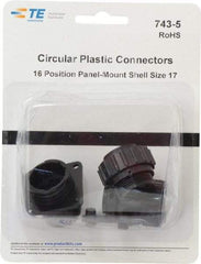 Tyco/Amp - Panel Mount Plug and Receptacle Kit - 17 to 16 AWG Compatible Wire Size - A1 Tooling