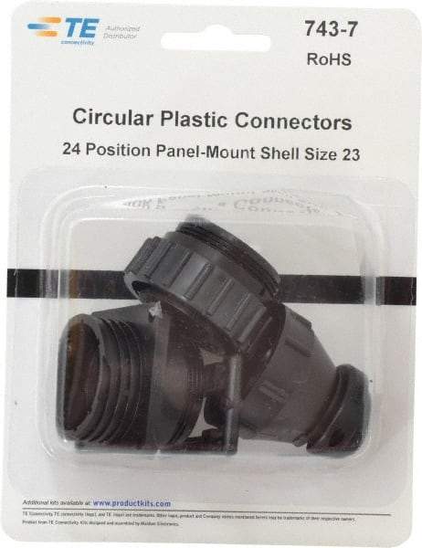 Tyco/Amp - Panel Mount Plug and Receptacle Kit - 24 to 23 AWG Compatible Wire Size - A1 Tooling