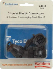 Tyco/Amp - Panel Mount Plug and Receptacle Kit - 16 to 17 AWG Compatible Wire Size - A1 Tooling