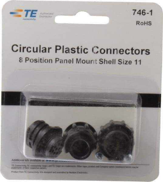 Tyco/Amp - Panel Mount Plug and Receptacle Kit - 11 to 8 AWG Compatible Wire Size - A1 Tooling