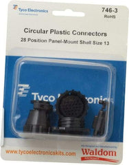 Tyco/Amp - Panel Mount Plug and Receptacle Kit - 28 to 17 AWG Compatible Wire Size - A1 Tooling