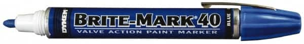 Dykem - Blue Oil-Based Paint Marker - Broad Tip, Oil Based - A1 Tooling