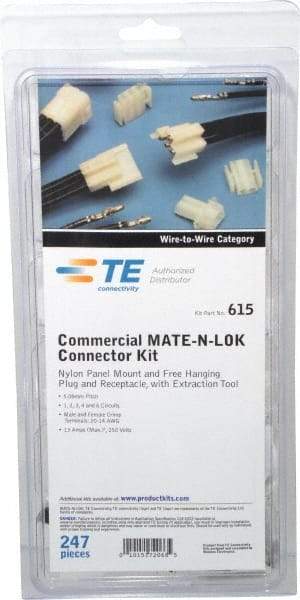 Tyco/Amp - 247 Piece, Wire Connector Kit - 20 to 14 AWG Compatible Wire Size - A1 Tooling