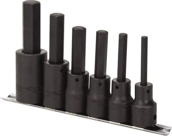 Paramount - 6 Piece 1/2" Drive Metric Impact Hex Bit Socket Set - 6 to 17mm Hex - A1 Tooling