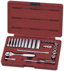 Paramount - 25 Piece 1/4" Drive Deep Well Socket Set - 12 Points, 3/16" to 9/16" Range, Inch Measurement Standard - A1 Tooling