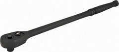 Paramount - 1/2" Drive Pear Head Quick-Release Ratchet - Black Oxide Finish, 15" OAL, 45 Gear Teeth, Standard Knurled Handle - A1 Tooling