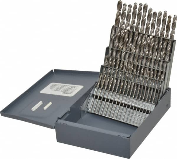 Hertel - 118° Point, Bright Finish, High Speed Steel Screw Machine Length Drill Bit Set - A1 Tooling