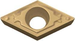 Kyocera - DCMT21.51 HQ Grade TN60 Cermet Turning Insert - TiCN/NbC Finish, 55° Diamond, 1/4" Inscr Circle, 3/32" Thick, 1/64" Corner Radius - A1 Tooling