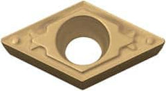 Kyocera - DCMT21.51 HQ Grade TN60 Cermet Turning Insert - TiCN/NbC Finish, 55° Diamond, 1/4" Inscr Circle, 3/32" Thick, 1/64" Corner Radius - A1 Tooling