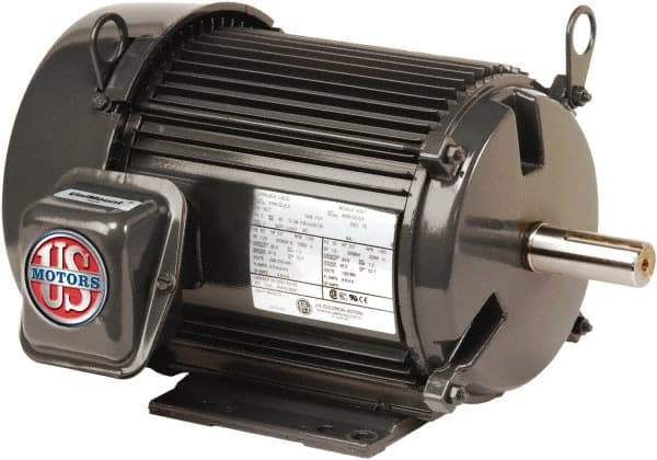 US Motors - 1 hp, TEFC Enclosure, No Thermal Protection, 1740, 1415 RPM, 208-230/460 & 190/380 Volt, 60/50 Hz, Three Phase Premium Efficient Motor - Size 56 Frame, C-Face Mount, 1 Speed, Sealed Ball Bearings, 3.1-3.0/1.5 Full Load Amps, F Class Insulation - A1 Tooling