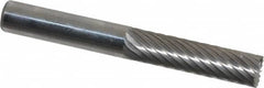 Atrax - 1/4" Cut Diam, 1/4" Shank Diam, Cylinder with End Cut Head Single Cut Burr - Carbide, End Cut End, 1" LOC, 2" OAL - A1 Tooling