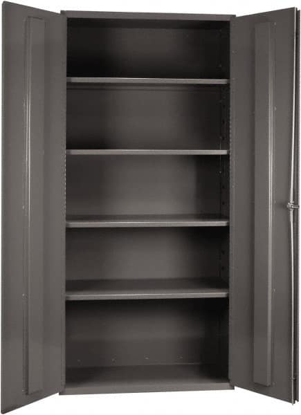 Durham - 4 Shelf Locking Storage Cabinet - Steel, 36" Wide x 24" Deep x 72" High, Gray - A1 Tooling