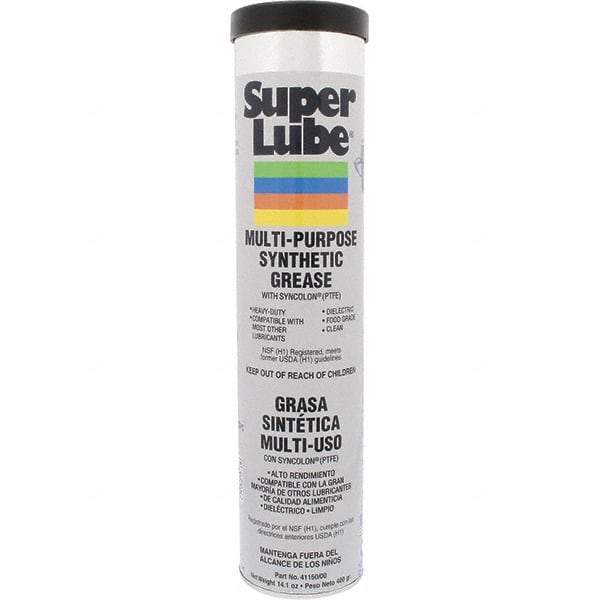 Synco Chemical - 14.1 oz Cartridge Synthetic General Purpose Grease - Translucent White, Food Grade, 450°F Max Temp, NLGIG 00, - A1 Tooling