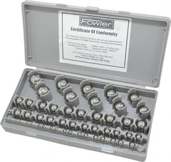 Fowler - 1/8 to 1 Inch Diameter, Chrome Steel, Gage Ball Set - 0.0001 Inch Tolerance, Grade 24 Accuracy, 63 RC Hardness, 26 Pairs - A1 Tooling