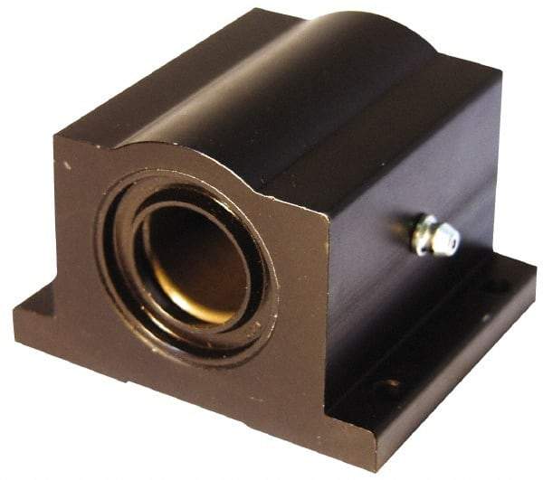 L.M76 - 0.6255" Inside Diam, Closed Single Pillow Block Linear Bearing - 2-1/2" Overall Width - A1 Tooling