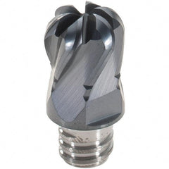 Iscar - MM ETR Grade IC908 Carbide End Milling Tip Insert - TiAlN Finish, 6 Flutes, 12mm Cutting Diam, 9mm Depth of Cut, 16.5mm Extension, 0.1575" Cnr Rad, 30° Helix - A1 Tooling