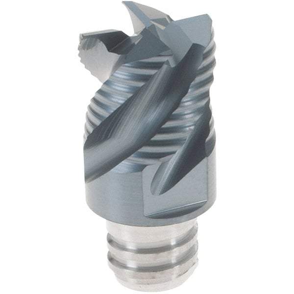 Iscar - MM ERST08 IC908 Grade Carbide End Mill Milling Tip Insert - TiAlN Coated, 4 Flutes, 12mm Cut Diam, 9mm Depth of Cut, 16.5mm Extension, 45° Helix Angle - A1 Tooling