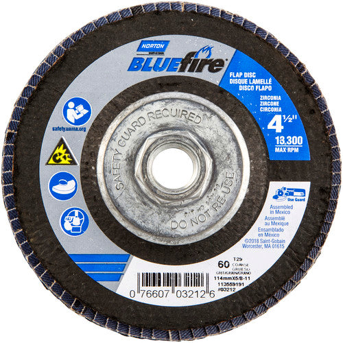 ‎4-1/2″ × 1/4″ × 5/8″-11 20X High Performance Flap Disc Type 29 Conical 60 Grit - A1 Tooling