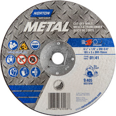 ‎6-1/2″ × 1/8″ × 5/8″ Metal Circular Saw Cut-Off Wheel Type 01 Straight 24 Grit - A1 Tooling