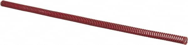 Associated Spring Raymond - 3/8" Hole Diam, 3/16" Rod Diam, 12" Free Length, Red Die Spring - 40 Lb Max Deflection, 4.44" Max Deflection, Medium Heavy Duty, Chromium Alloy Steel - A1 Tooling