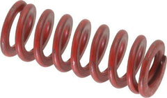 Associated Spring Raymond - 1/2" Hole Diam, 9/32" Rod Diam, 1-1/4" Free Length, Red Die Spring - 60.1 Lb Max Deflection, 0.46" Max Deflection, Medium Heavy Duty, Chromium Alloy Steel - A1 Tooling