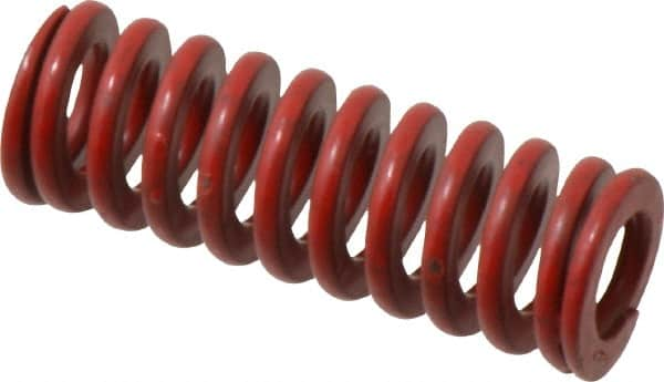 Associated Spring Raymond - 5/8" Hole Diam, 11/32" Rod Diam, 1-3/4" Free Length, Red Die Spring - 108.8 Lb Max Deflection, 0.65" Max Deflection, Medium Heavy Duty, Chromium Alloy Steel - A1 Tooling